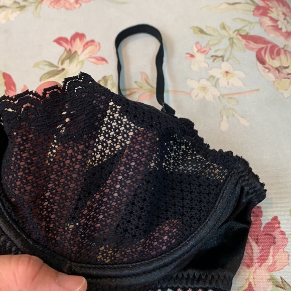 Timpa Duet Lace Underwire Demi Bra Style 16449 - Black - Picture 3 of 5
